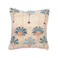 Housse de coussin carrée rayée de luxe moderne 100 % coton, impression personnalisée et broderie, directement du fabricant, pour Thanksgiving