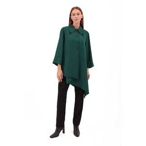 เสื้อทูนิกผ้าชีฟองป๊อปลินสำหรับสตรีพร้อมปกคอแต่งระบายปักลาย - Product Image 5