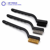Kit de 3 petites brosses de précision en laiton, acier inoxydable et nylon pour l'entretien des cartes de circuits imprimés (PCB)