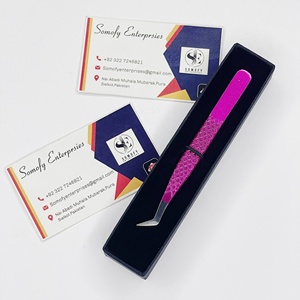 Pinzas para Pestañas Somofy Enterprises de Acero Inoxidable en Forma de L, Color Rosa Transparente, Duraderas, de 10 mm - Product Image 3