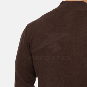 Suéter suave y cómodo de mezcla de algodón con cremallera de cuarto, uso diario transpirable informal con cuello levantado para invierno - Product Image 6