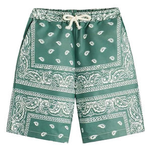 Short en polyester personnalisé confortable à taille élastique avec poches pour hommes Short de plage d'été imprimé pour hommes - Product Image 4