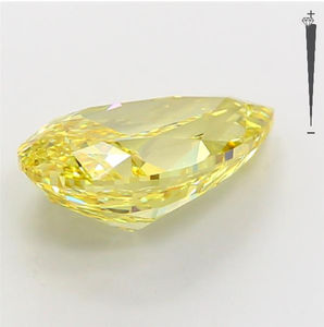 5.00 ct poire coupe diamant fantaisie couleur jaune Vs1 clarté Cvd Hpht laboratoire cultivé diamant en vrac pour la fabrication de bijoux en diamant - Product Image 3