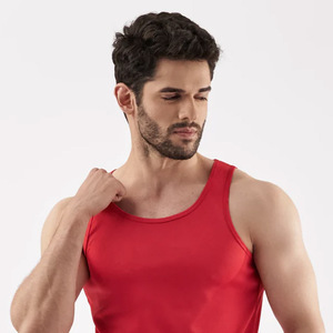 Muscle Alive Men's Bodybuilding Stringer Tank Tops Tallas grandes Algodón Racerback Arch Hem Tejido de punto con técnicas lavadas - Product Image 6
