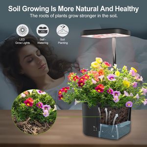 Pot intelligent avec système hydroponique intelligent, pot de fleurs pour plantes d'intérieur, lumière pour plantes, <span class=keywords><strong>pots</strong></span> de fleurs paresseux - Product Image 4
