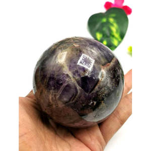 Amazing natural Amethyst stone <b>sphere</b>/ball - Energy/Reiki/<b>Crystal</b> Healing - 2.75 inches (6.87 cms) diameter and 490 gms (1.08 - Product Image 1