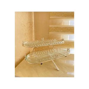 Bandeja para servir arroz japonesa de dos capas en plata para plato de desayuno - Product Image 1