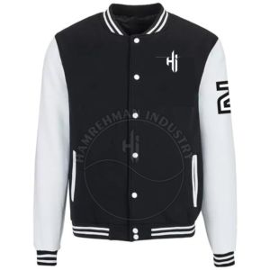 Blouson universitaire d'hiver pour homme de haute qualité OEM, personnalisé avec chenille gaufrée sur le devant, séchage rapide, respirant, écologique, en coton, vente en gros - Product Image 6