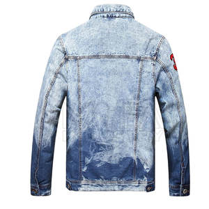 Veste en jean pour hommes en vrac en gros Vêtements d'extérieur à la mode et élégants en couleurs personnalisées à vendre - Product Image 2