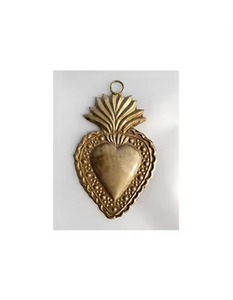 Cœur en métal de grande qualité artisanal, cœur sacré en métal pour décoration d'intérieur, objet suspendu, décoration murale - Product Image 1