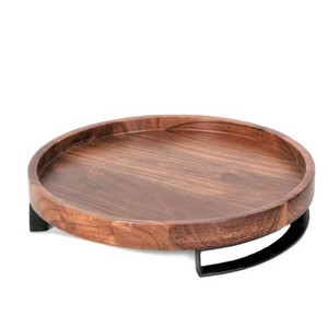 VISHAL HANDICRAFT Latest Arrival High Quality Industrial Design Wooden <b>Table</b> <b>Top</b> Serving Tray Handmade Bar Mitzvah Custom Size - Product Image 2