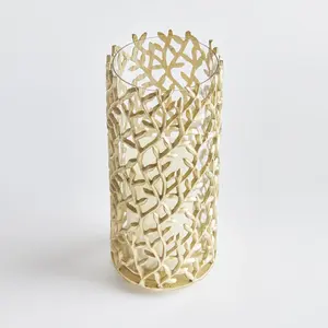 Zahid Exports Round Cage Candlestick Holder in <b>Rose</b> <b>Gold</b> Finish Holiday-Theme <b>Decorative</b> Accessory - Product Image 3
