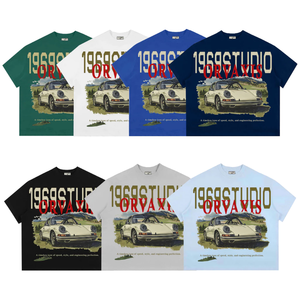 T-shirts confortables ODM OEM Boxy Form pour femmes et hommes de taille plus broderie courte surdimensionnée conçue pour les adolescents Made Vietnam - Product Image 1