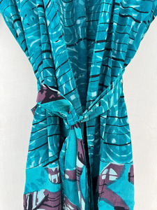 100% soie indien été automne printemps Festival cousu à la main Kimono Robe séchage rapide et lisse nuit porter robe taille libre - Product Image 5