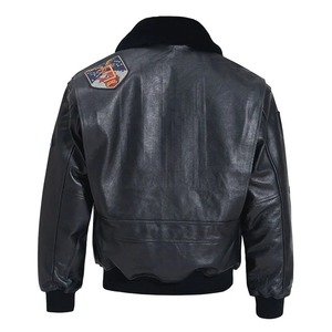 เสื้อแจ็กเก็ตแฟชั่นสำหรับผู้ชาย, เสื้อแจ็คเก็ต G1หนังแกะแท้เสื้อโค้ทผ้าใบขนเฟอร์คอลสำหรับฤดูหนาว - Product Image 4