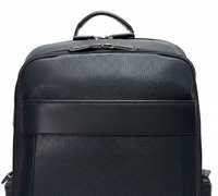 Sac à dos pour ordinateur portable en cuir véritable bleu de qualité supérieure, minimaliste, unisexe, de luxe, pour les voyages d'affaires, grande capacité, respirant, imperméable