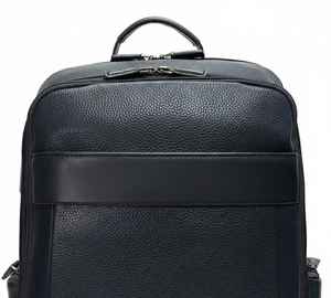 Sac à dos pour ordinateur portable en cuir véritable bleu de qualité supérieure pour hommes, sac à dos de voyage d'affaires de luxe, grande capacité, sac à dos de travail de bureau, sac à dos de jour, États-Unis - Product Image 3