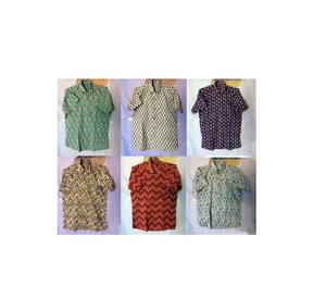 Camisa estampada de algodón de alta calidad para hombre, diseño de estampado de bloque de manga corta de verano, vestido estampado de bloque de mano indio paquistaní - Product Image 5