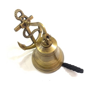 Timbre de Puerta Náutico Antiguo de Latón, Estilo Barco Vintage, Montado en la Pared - Product Image 1