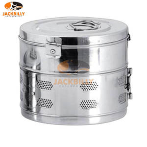 Tambour de pansement chirurgical en acier inoxydable de qualité supérieure JACKBILLY pour les cliniques durables stérilisables à usage hospitalier Instruments médicaux 6x6 - Product Image 3