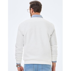 Sweat-shirt à manches longues élégant pour hommes nouvelle Collection 100% coton couleur unie écologique grande taille imperméable cou épaule - Product Image 2