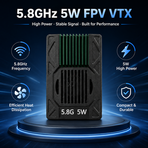 Transmisor de Video FPV VTX de 5.8GHz y 5W de Alta Potencia, Módulo de Transmisión Inalámbrica de Largo Alcance para Drones UAV - Product Image 4