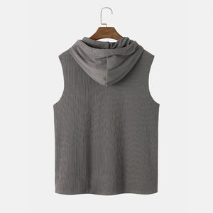 Camiseta sin mangas para hombre 2025, algodón de secado rápido de alta calidad, transpirable y sostenible, diseño OEM, precio bajo, tendencia superior sin mangas - Product Image 2