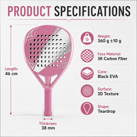 JAS Vente Flash Raquette de Padel Personnalisée OEM ODM Usine Vente en Gros Expédition Mondiale Fibre de Carbone 3K 12K 18K Votre Logo Échantillon Gratuit