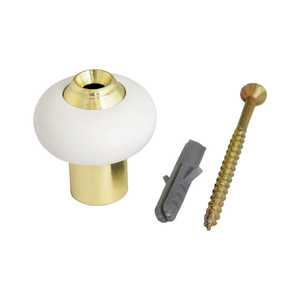 Tope de Puerta Cilíndrico Convexo de Pared, Fundido a Presión, 16x34mm, Duradero para Puertas de Hotel ALLWIN 3249 - Product Image 1