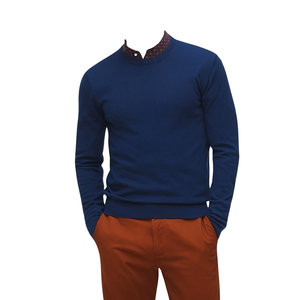 Suéter de Algodón de Manga Larga para Hombre, Nuevo Modelo de Invierno, Venta al por Mayor, 420g, Antiarrugas, Antiretráctil, 100% Algodón - Product Image 2