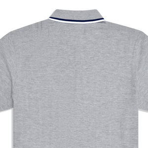 Camiseta Polo de alta gama 100% algodón respetuosa con el medio ambiente para hombre, patrón sólido personalizable, textura de hueso de arenque gris jaspeado, talla 6XL - Product Image 5