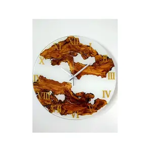 价格合理的木质树脂挂钟创意豪华摆钟木质树脂装饰房树脂挂钟