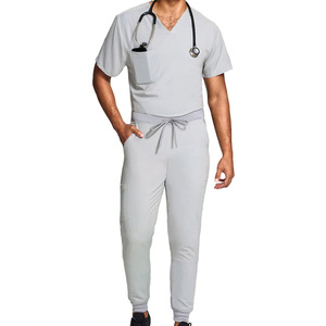 Top qualité doux réutilisable gommage costumes Stretch respirant hommes ensembles survêtement soins infirmiers gommages uniforme à vendre au meilleur prix - Product Image 5