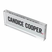 Placa de Identificación Personalizada de Acrílico Plástico Ecológico y Duradero, Grabada, para Joyería, Precio de Fábrica