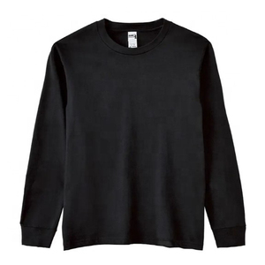 Camiseta de hombre de punto de gofres Vintage personalizada 100% algodón pesado de doble capa de manga larga lavado informal de gran tamaño - Product Image 5