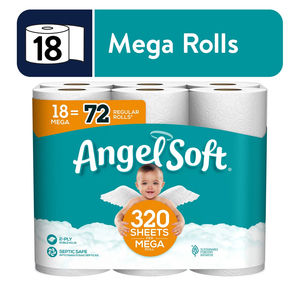 Papier toilette Angel Soft 2 plis en pâte de bois vierge, best-seller, 4 méga rouleaux et 36 rouleaux standard, fabriqué au Royaume-Uni - Product Image 5