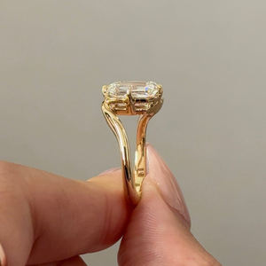 แหวนเพชร2กะรัตสำหรับผู้หญิงขนาด14กะรัตสีขาว/เหลือง/โรสโกลด์ได้รับการรับรอง VVS2เจียระไนแบบยอดเยี่ยมขายส่ง - Product Image 2