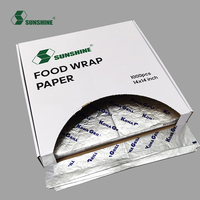 Papier d'emballage pour restaurant, papier d'aluminium anti-graisse personnalisé, papier nid d'abeille pour hamburgers et sandwichs sushi