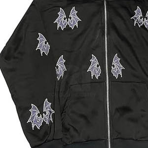Cheap Price OEM Service Men Clothing Plus Size <b>Rhinestone</b> <b>Hoodies</b> Custom Made Design Men <b>Rhinestone</b> <b>Hoodies</b> - Product Image 5