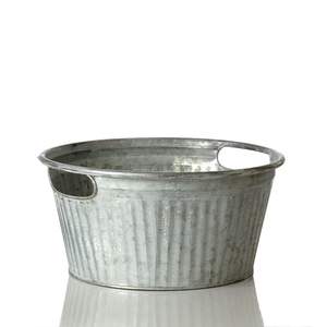 Grande jardinière en fer galvanisé finition lavée à l'acide Design moderne pour la maison jardin patio entrée arrangements floraux-Durable - Product Image 2