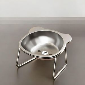 Comedero para mascotas de metal respetuoso con el medio ambiente con materiales reciclables y acabado minimalista, ideal para dueños de mascotas sostenibles - Product Image 3