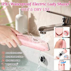 Tondeuse électrique double tête étanche IPX7 pour femme, sans fil, utilisation humide et sèche, tondeuse bikini, rasoir corporel USB - Product Image 3