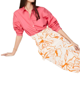 กระโปรงบานลายดอกไม้สำหรับสวมใส่สบายๆกระโปรงห่อพิมพ์ลายดอกไม้เหมาะสำหรับสวมใส่ในชีวิตประจำวัน - Product Image 5