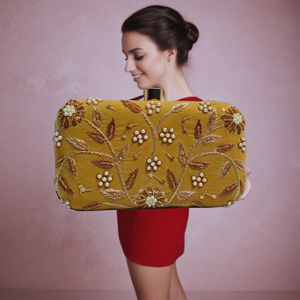 Handmade Vintage Ladies Pearl Evening Bag Customized Bohemian Fashion Clutch Cover Encrusted Bead Embroidery for Banquets - Product Image 2