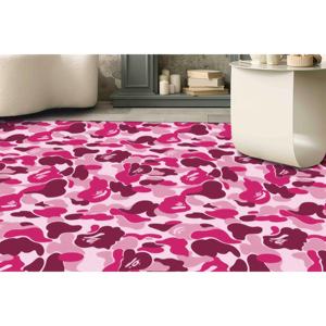 Tapis à motifs rose, tapis rose poudré, tapis imprimé pour chambre de fille, tapis fin non tissé - Product Image 1