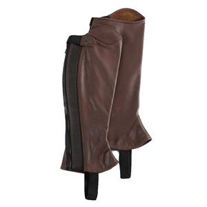Cuero genuino de piel de vaca de alta calidad Equitación Half Chaps Auténtico estilo occidental Chaps para la venta - Product Image 1