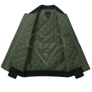 Chaqueta de béisbol transpirable personalizada para hombre al por mayor, bombardero con capucha de lona elegante, precio bajo de fábrica para nuevas condiciones para el invierno - Product Image 2