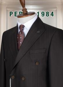 Costume d'affaires noir croisé pour homme, col mandarin, viscose/polyester, coupe classique, style britannique, grandes tailles, antistatique, pour adultes - Product Image 6