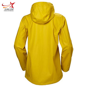 Chubasquero con capucha de nailon para mujer, ropa informal impermeable de color musgo para deportes al aire libre, traje de lluvia a prueba de viento para mujer - Product Image 4