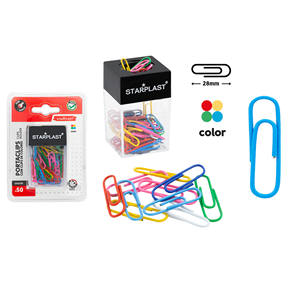 Soporte de clip magnético con 50 abrazaderas de metal de 28mm de colores Abrazadera de clip de papel para notas - Product Image 1